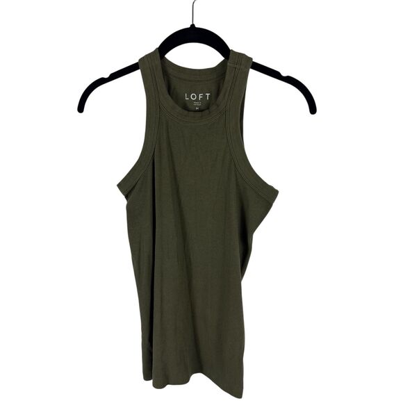 LOFT olive green tank top- size M - Picture 1 of 5